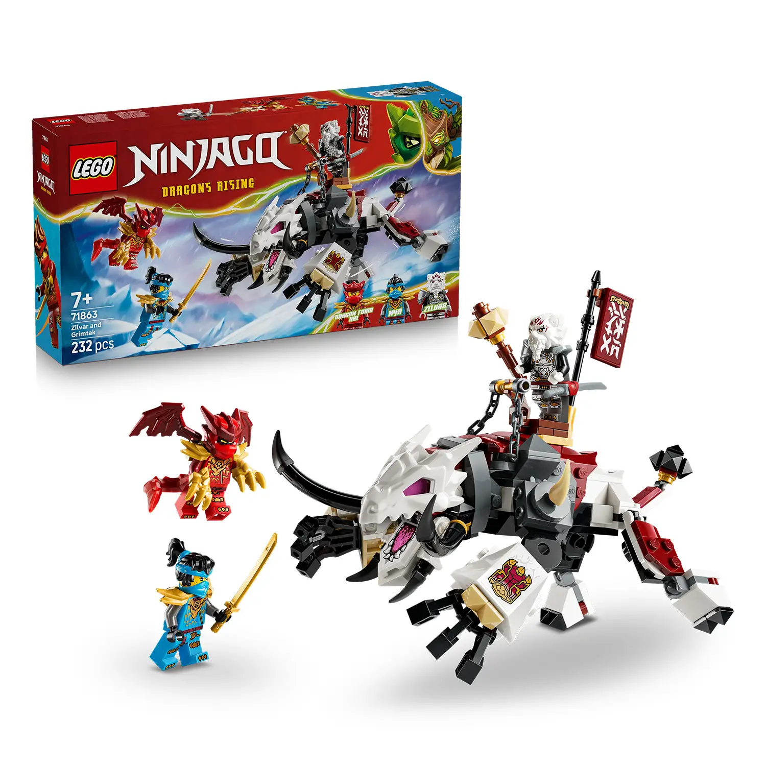 LEGO NINJAGO Zilvar e Grimtak La Bestia Drago 71863 - lego