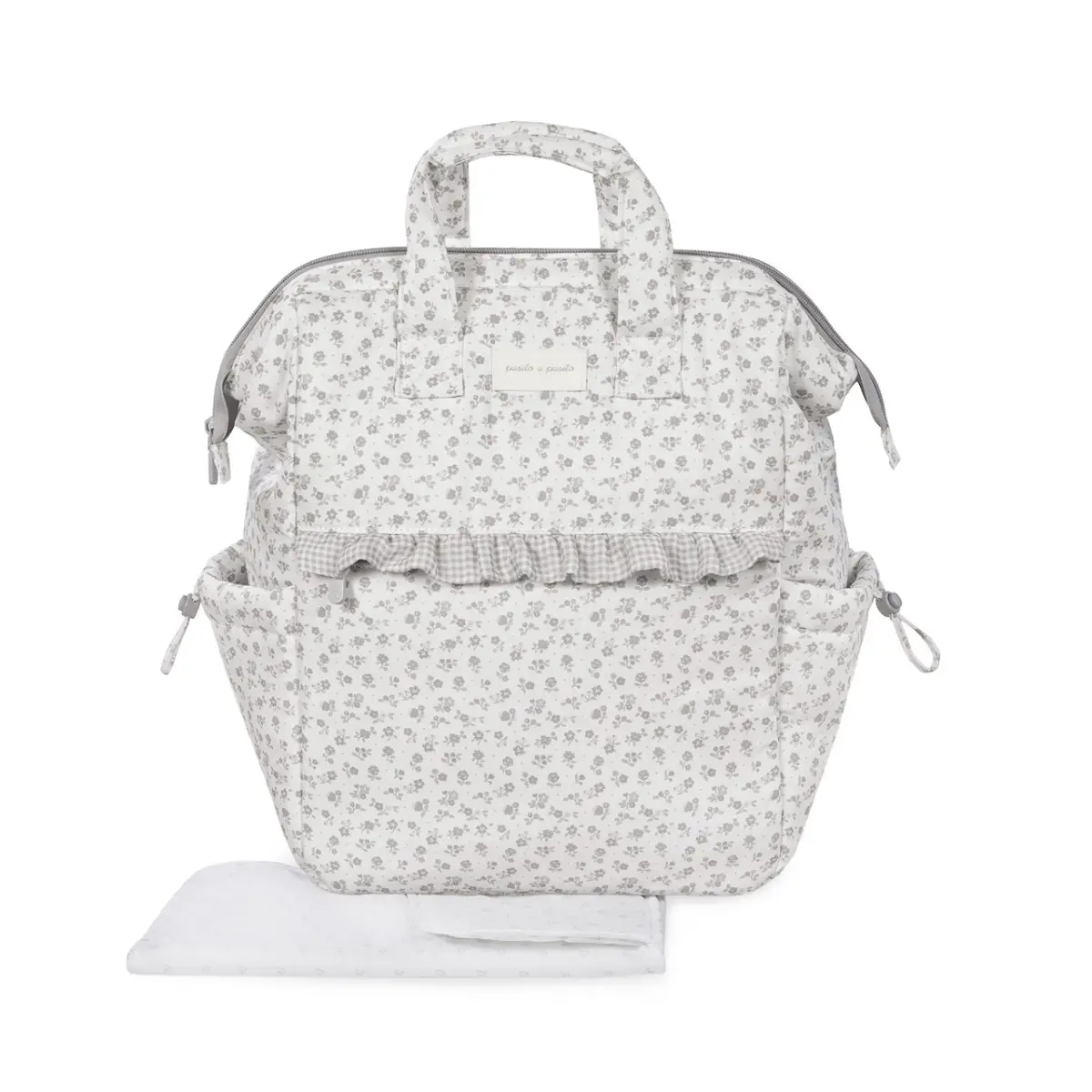 Zaino Little Bloom Fiori Grigio Pasito a Pasito - borse e zaini