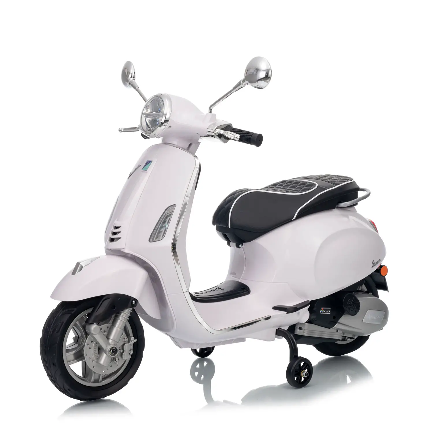 Vespa Piaggio Elettrica 8V - Batteria al Litio, Bluetooth e Luci LED - Bianca - auto