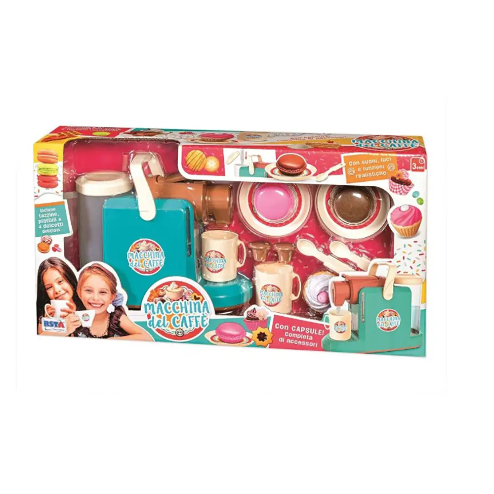 Playset Macchina Caffe Con Capsule Tazzine - Alimenti, mercatini, stoviglie
