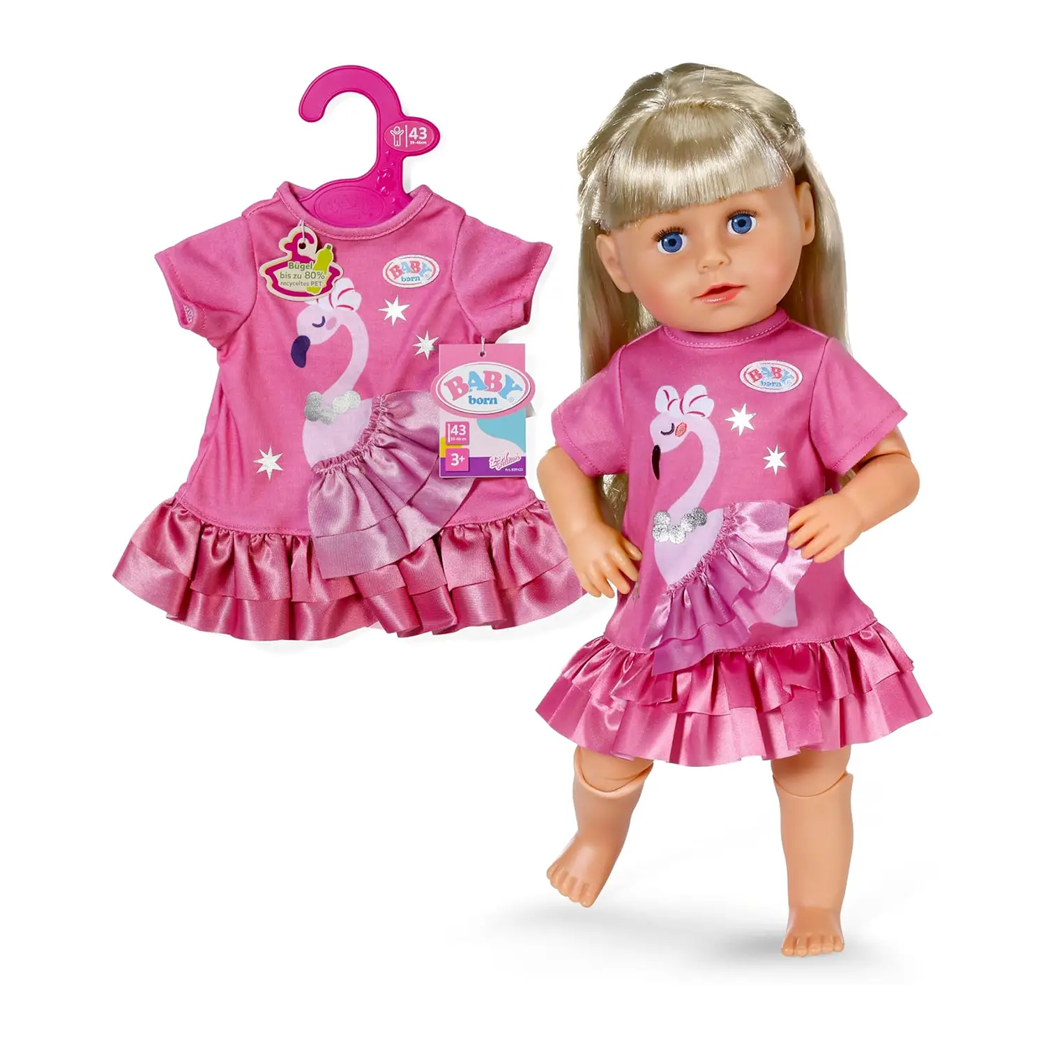 Baby Born Vestitino Fenicottero 43 Cm - Bambole e accessori