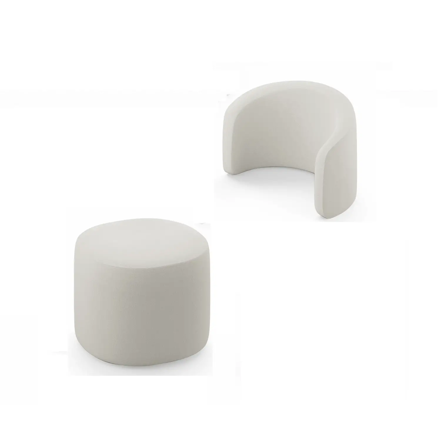 Erbesi Forever set Pouf + Schienale Tortora - collezioni