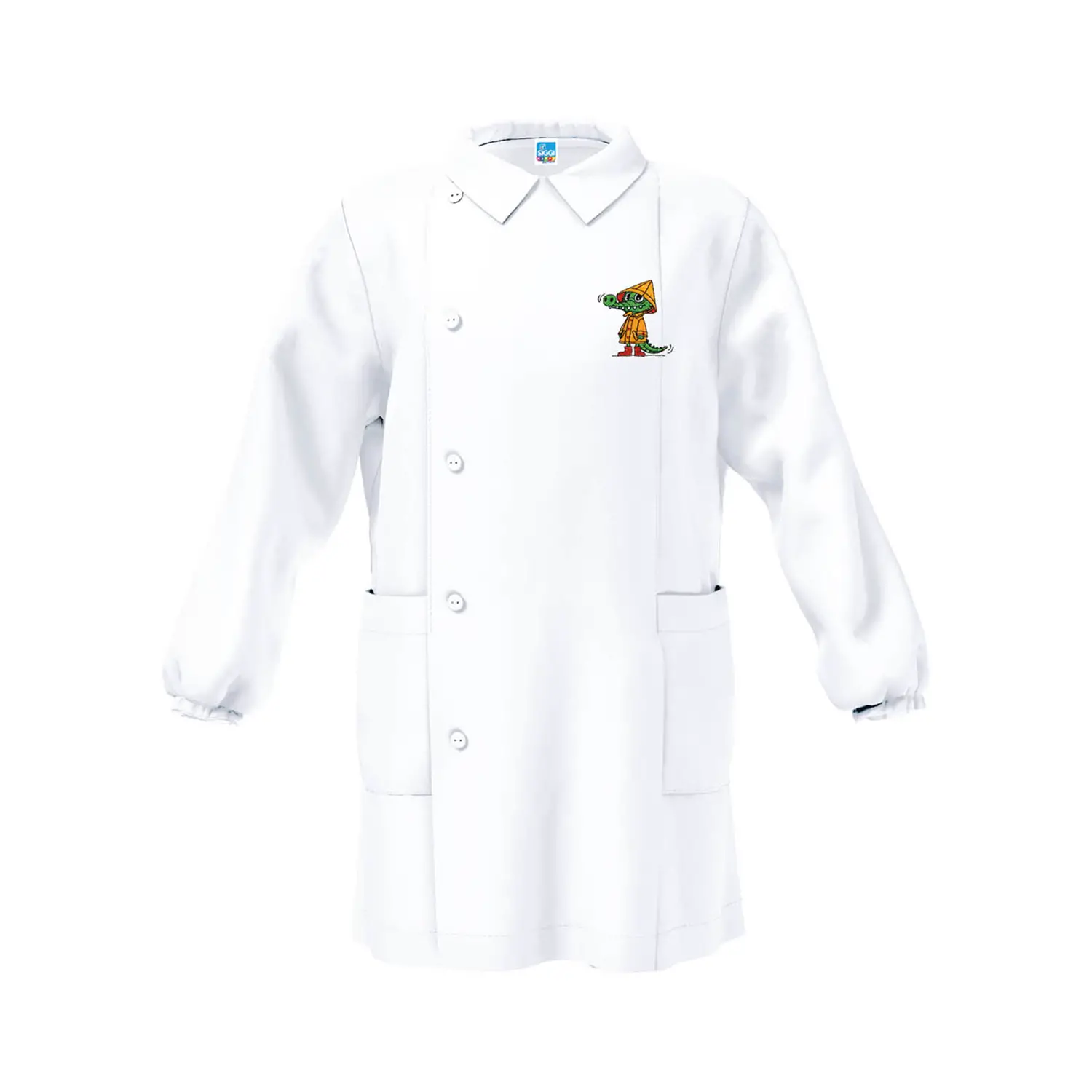 Grembiule Bambino Asilo Coccodrillo Bianco 5 Anni - grembiuli scolastici