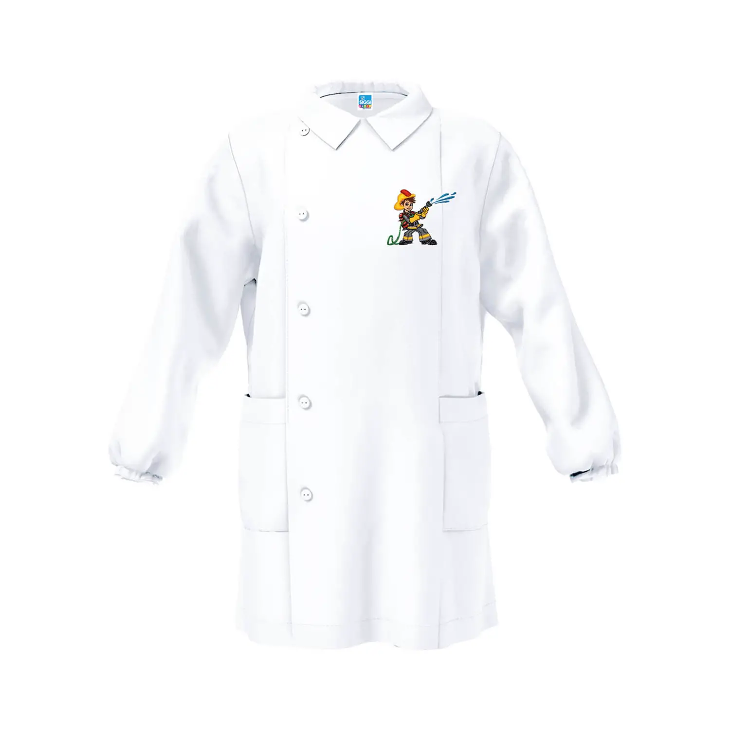 Grembiule Bambino Asilo Pompiere Bianco 5 Anni - grembiuli scolastici