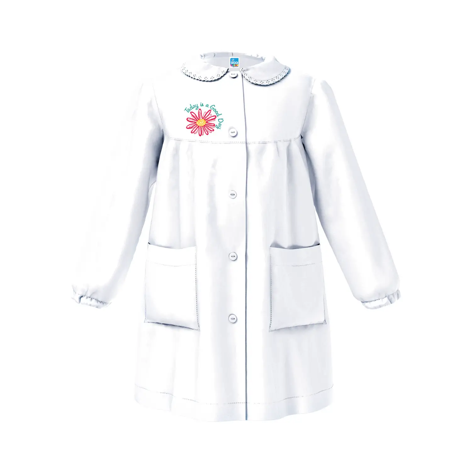Grembiule Bambina Scuola Fiore Bianco 7 Anni - grembiuli scolastici