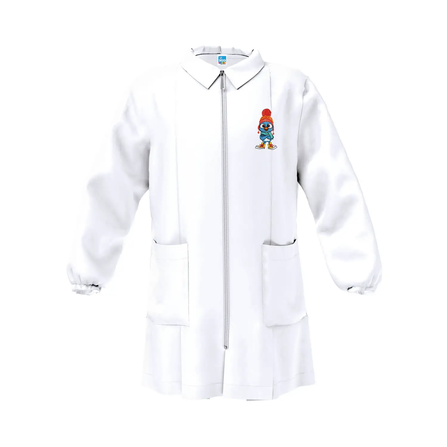 Grembiule Bambino Asilo Zip Pinguino Bianco 3 Anni - grembiuli scolastici