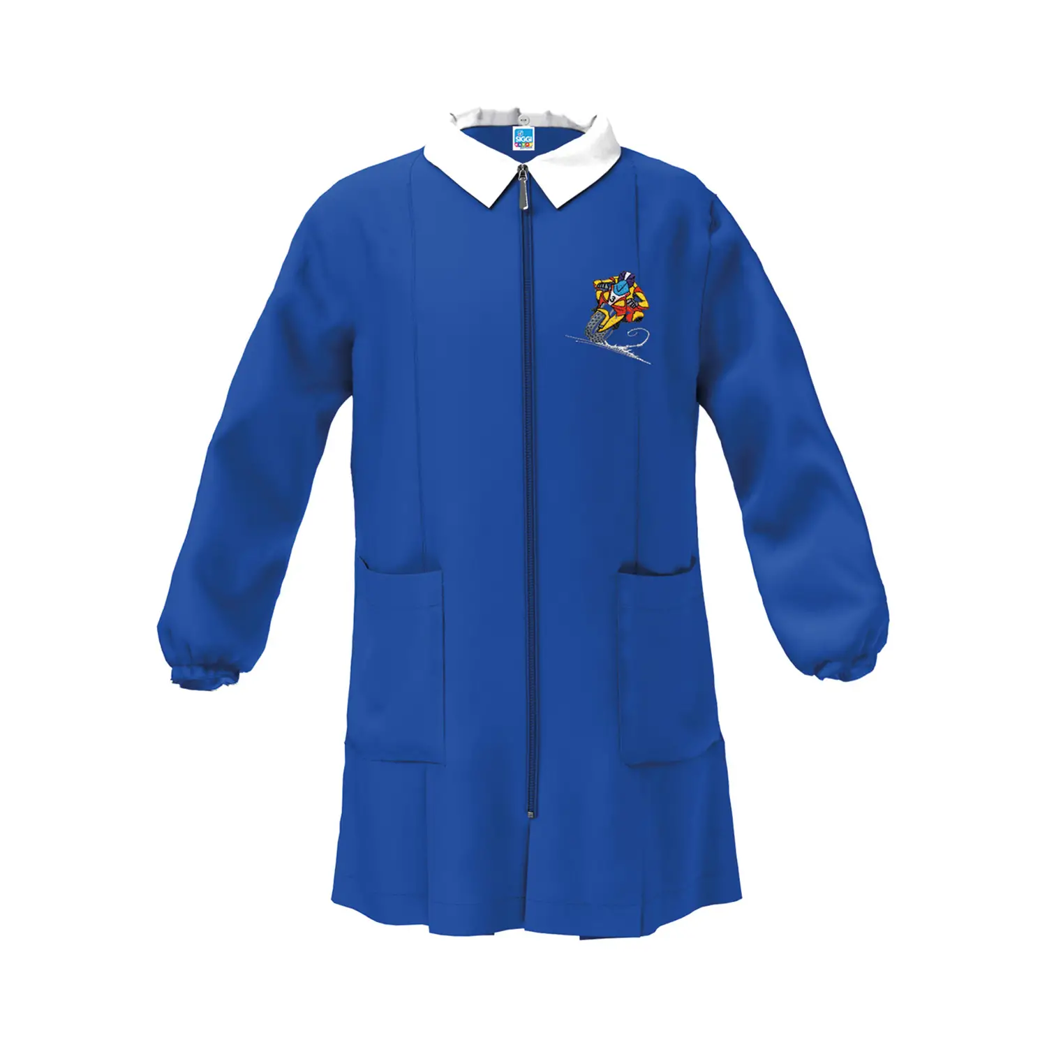 Grembiule Bambino Scuola Zip Game Blu 7 Anni - grembiuli scolastici