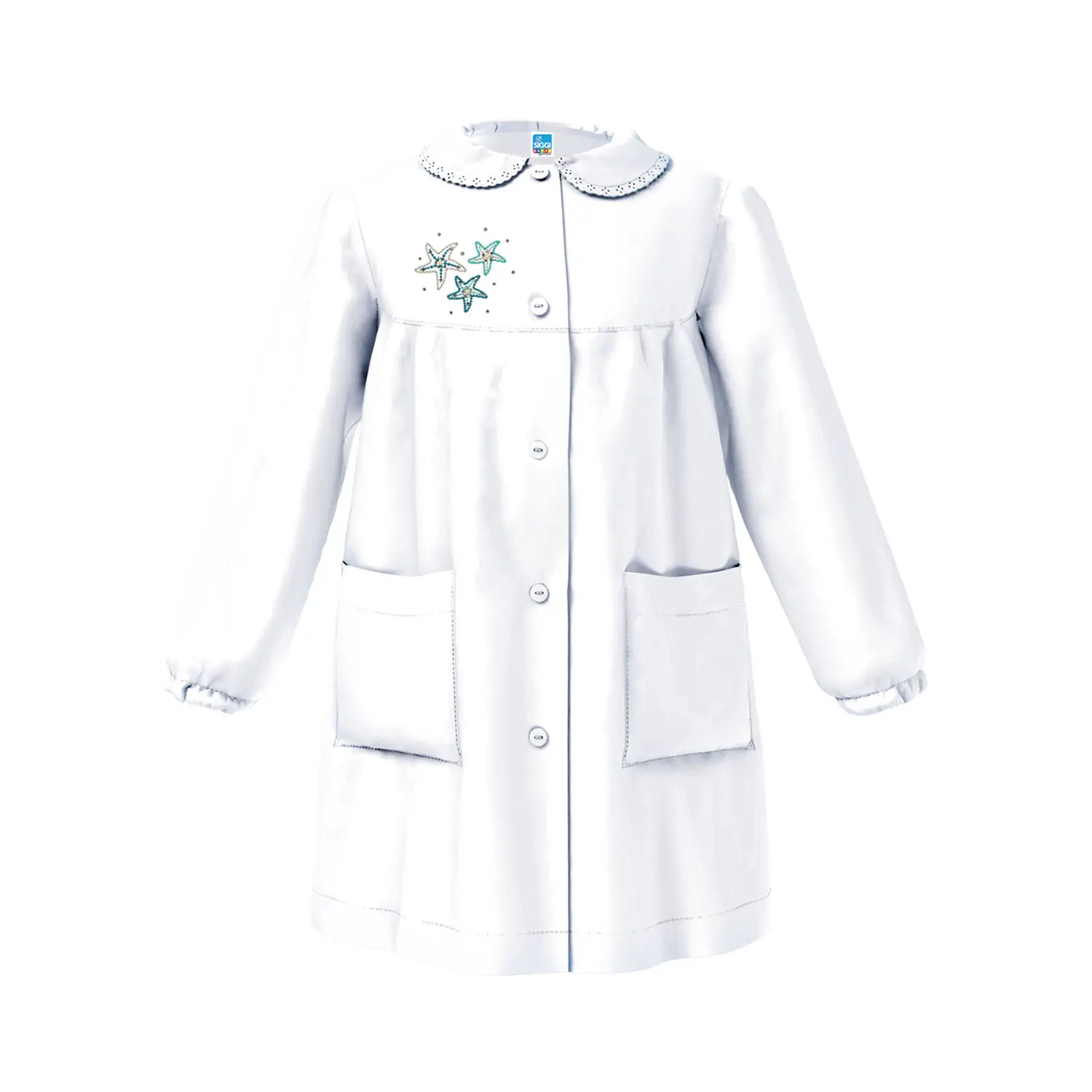 Grembiule Bambina Scuola Stelle Marine Bianco 12 Anni - grembiuli scolastici