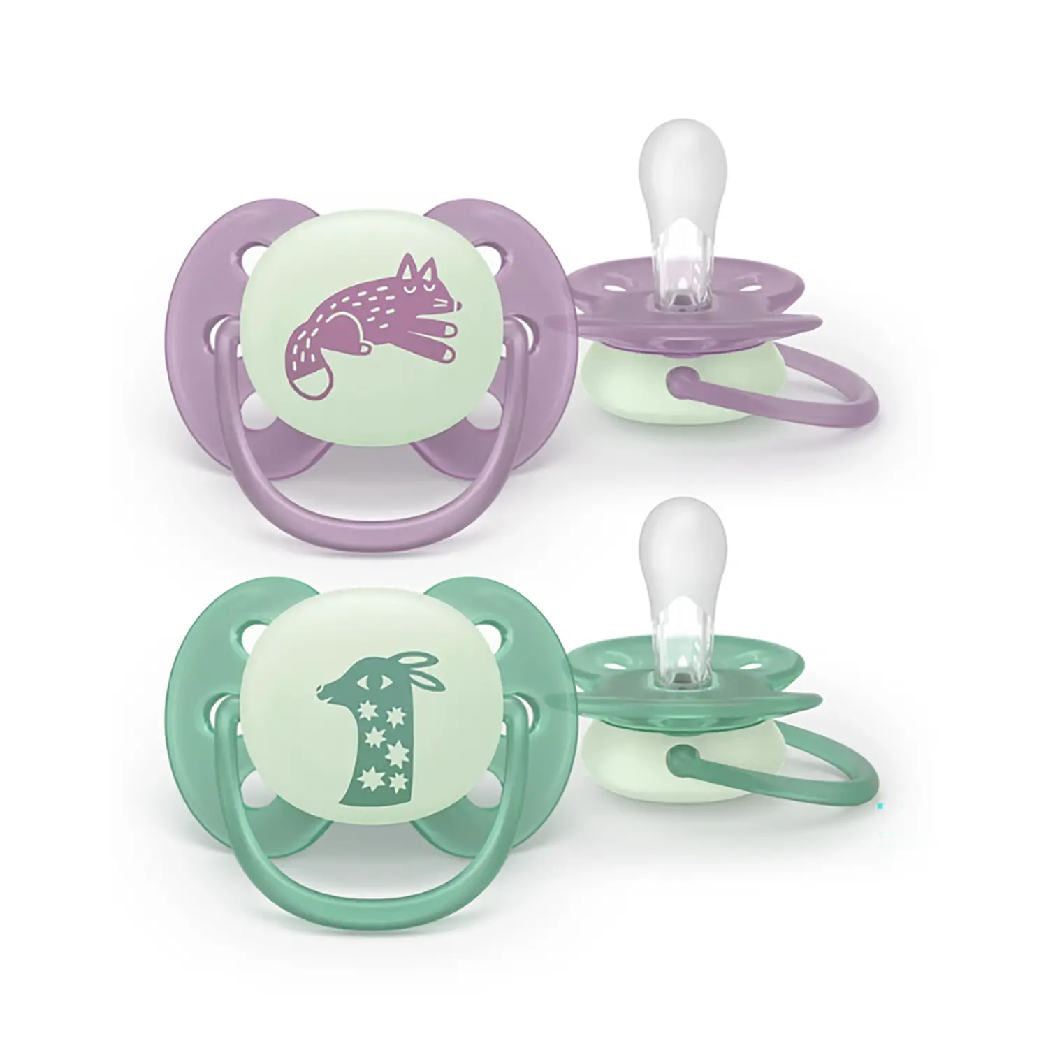 Ciuccio Philips Avent Ultra Soft Night 6-18M Foglia/Cerbiatto - ciucci