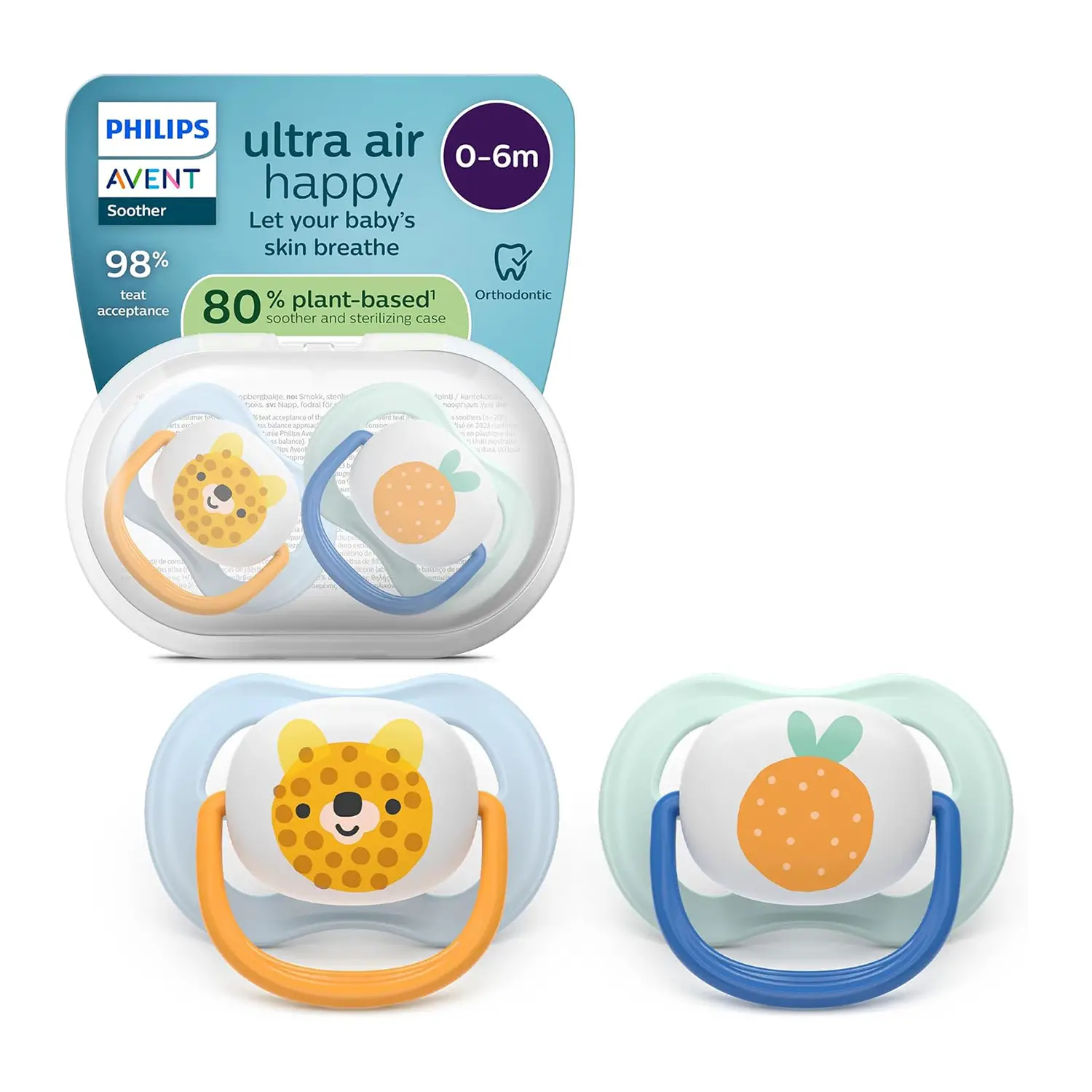 Ciuccio Philips Avent Ultra Air Collection 0-6M Tigre/Ananas - ciucci