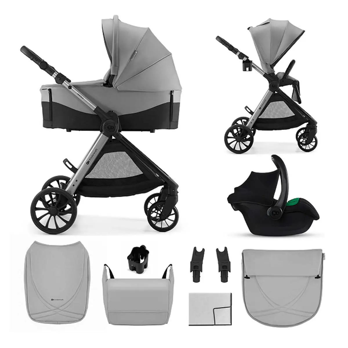 Kinderkraft Vesto 2 3 in 1 Gray - trio e modulari
