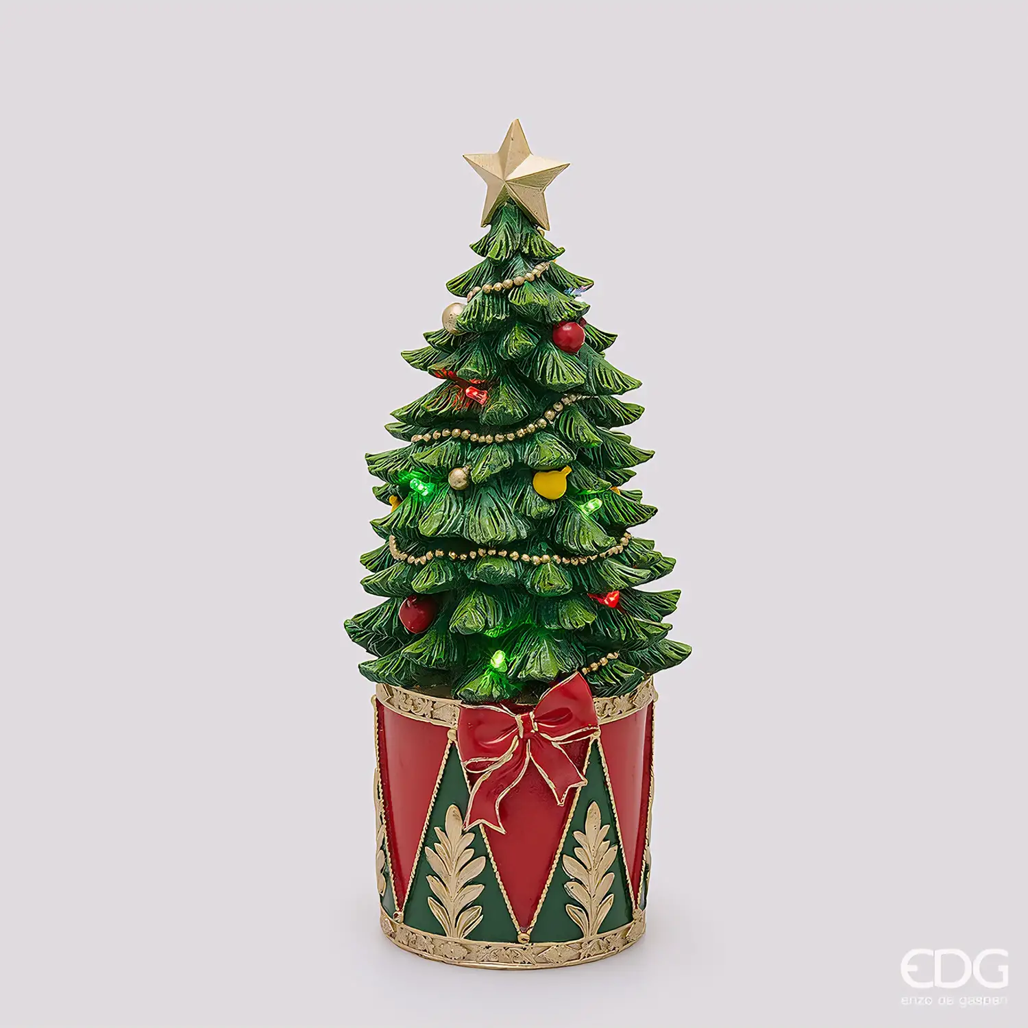 EDG Albero LED con Tamburo Natale H37 cm - addobbi casa