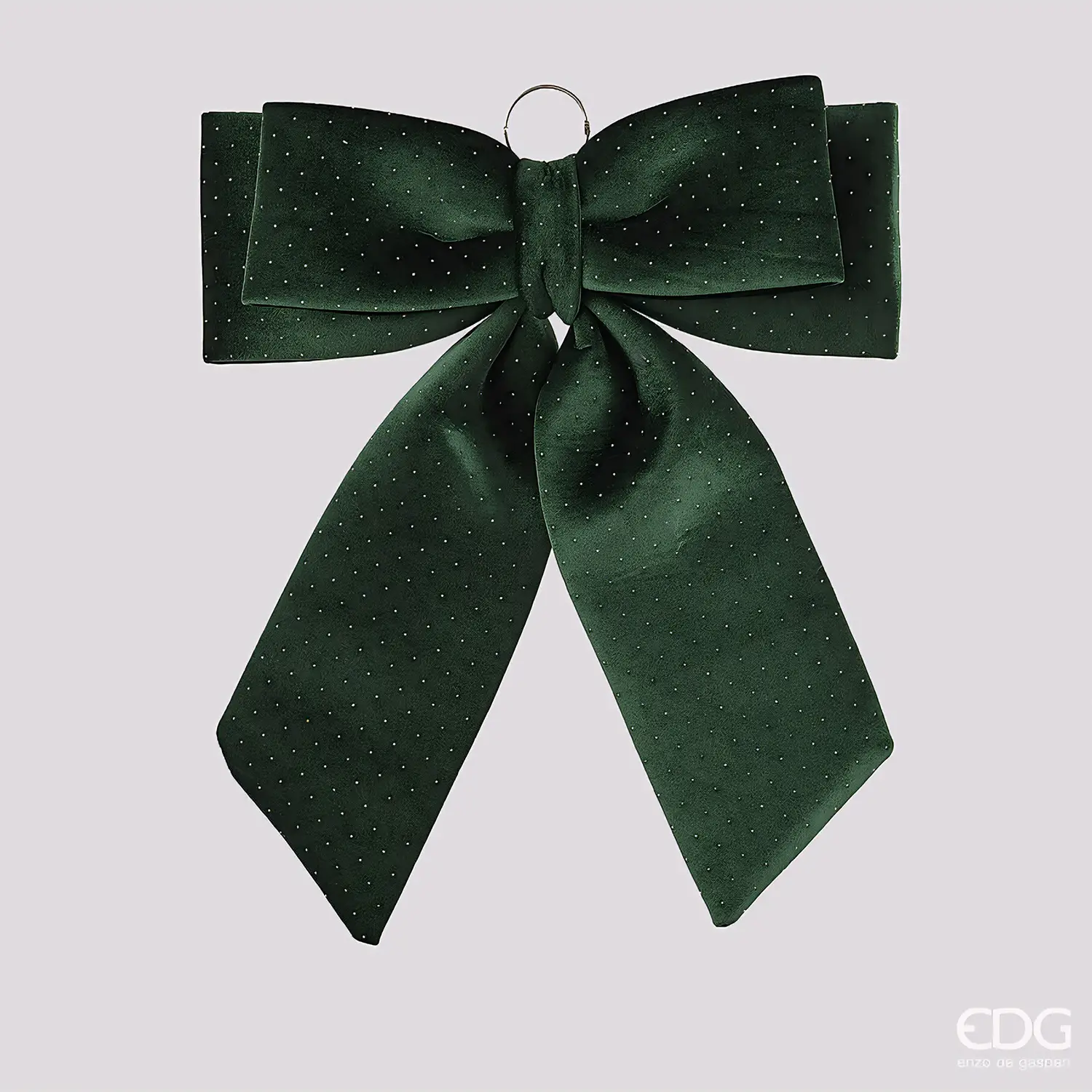 EDG Fiocco Velluto Verde Scuro Natale 60x50 cm - addobbi albero
