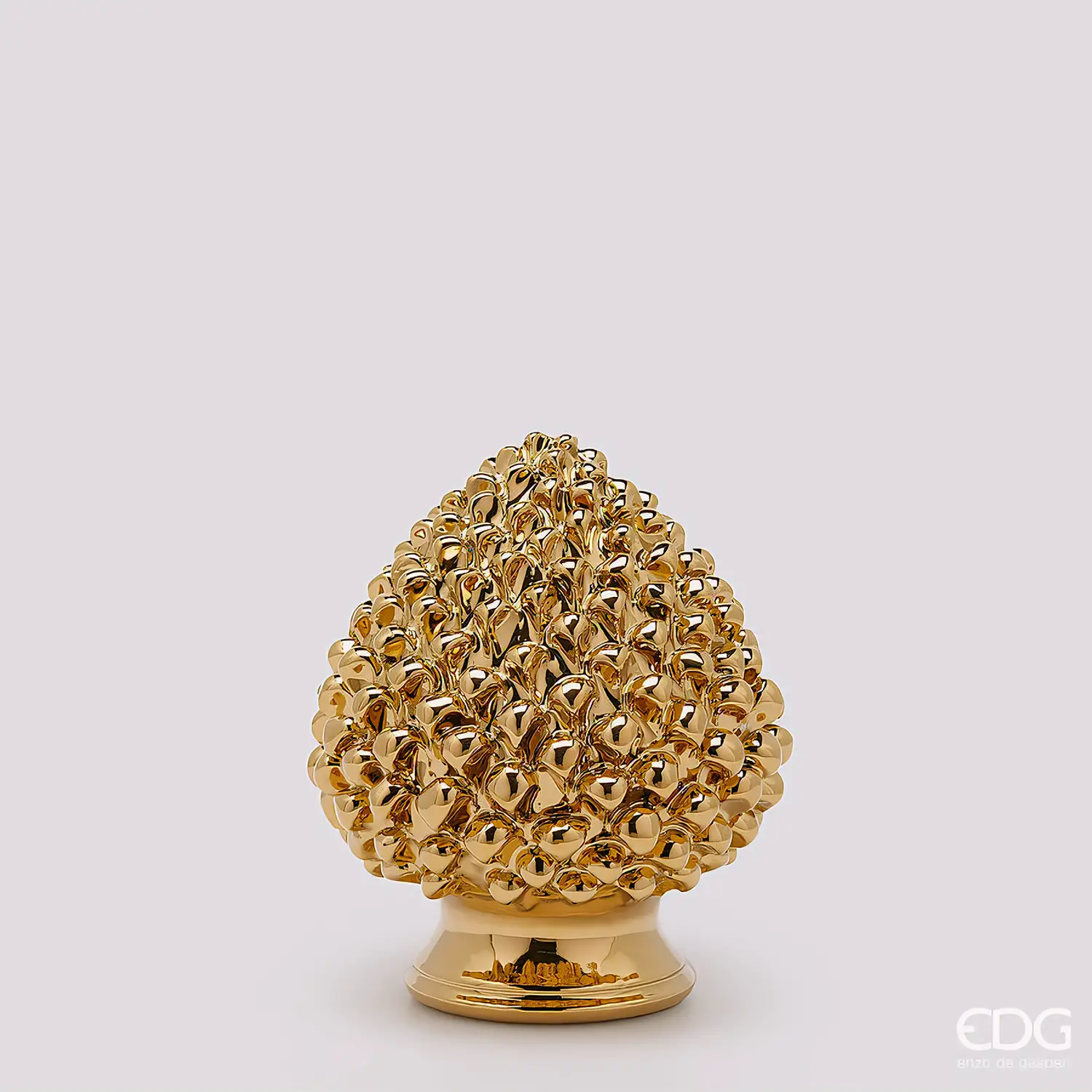 EDG Pigna Decorativa Oro in Ceramica H25 D19,5 cm - addobbi casa