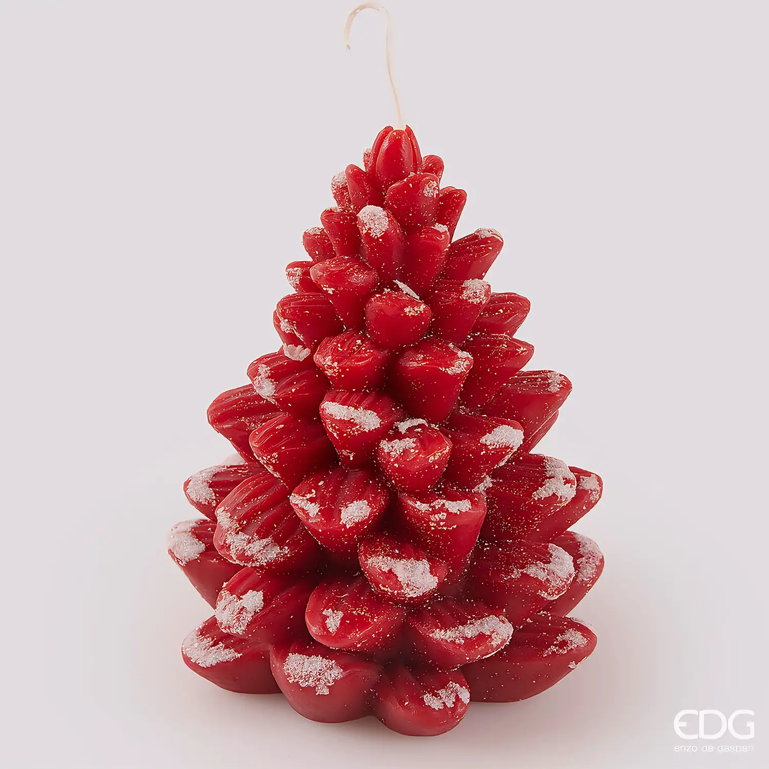 EDG Candela Pigna Rossa H16 x D13,5 cm Natale - addobbi casa