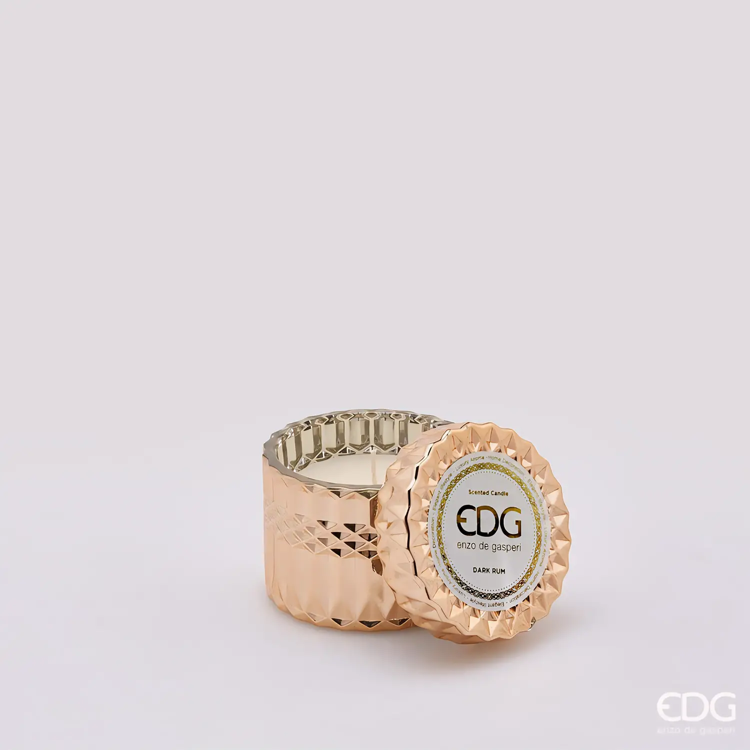 EDG Candela Profumata Crystal New Dark Rum H8,5 cm - addobbi casa