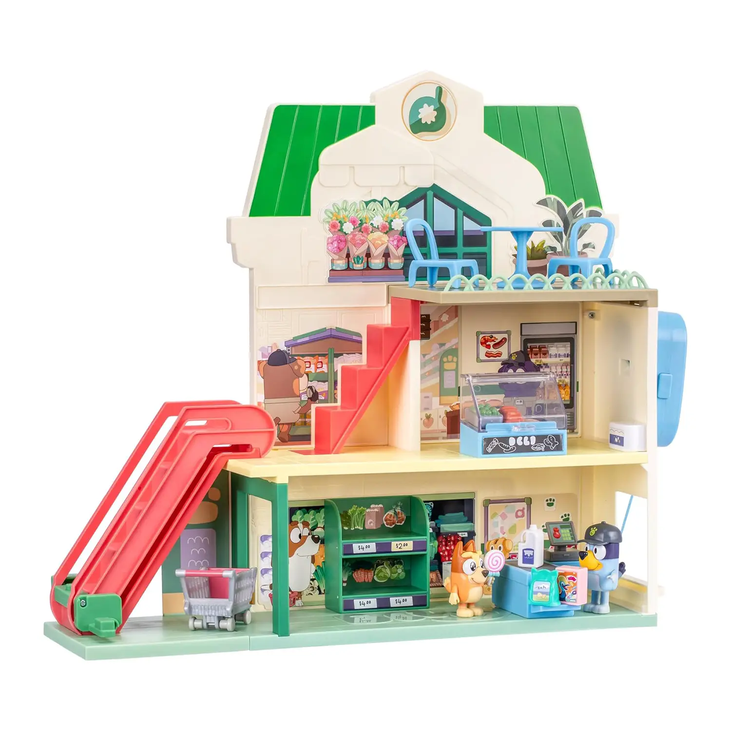Bluey e Bingo Supermarket Playset 3 Piani con Suoni - action figures ed accessori