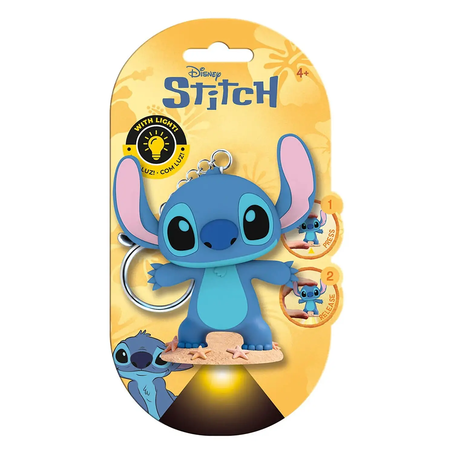Disney Stitch Flashies Portachiavi 3D con Torcia LED - gadget