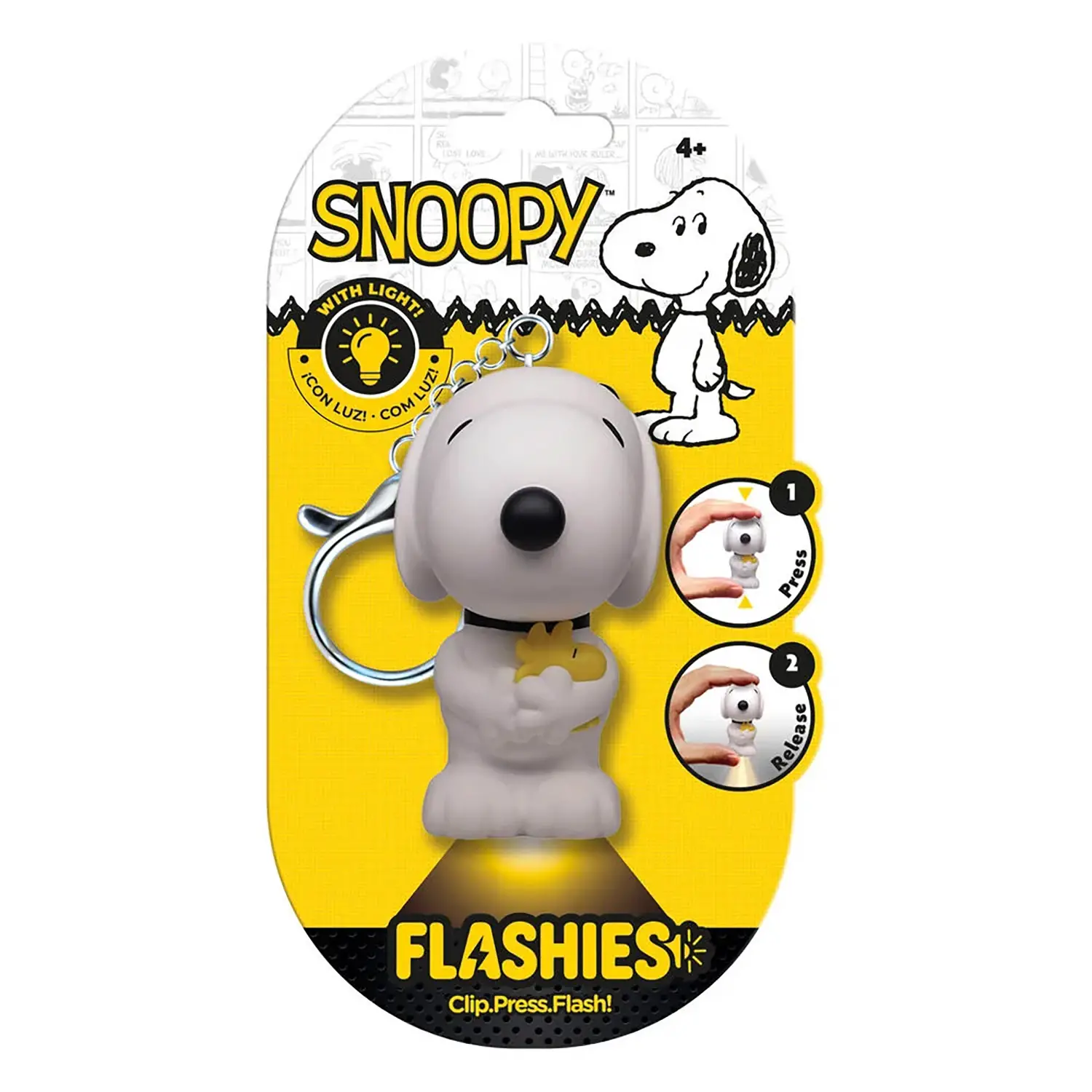 Peanuts Snoopy Flashies Portachiavi 3D con Torcia LED - gadget