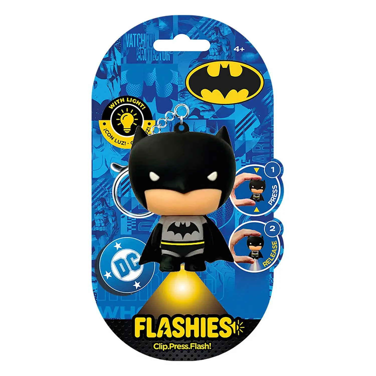 Portachiavi con personaggio 3D e torcia LED - Batman - gadget