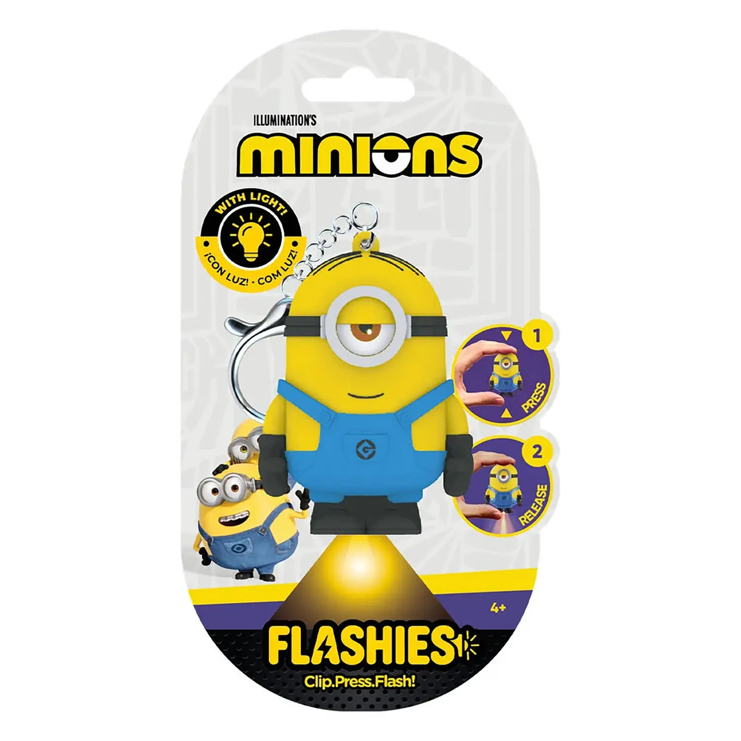 Minions Flashies Portachiavi 3D con Torcia LED - gadget