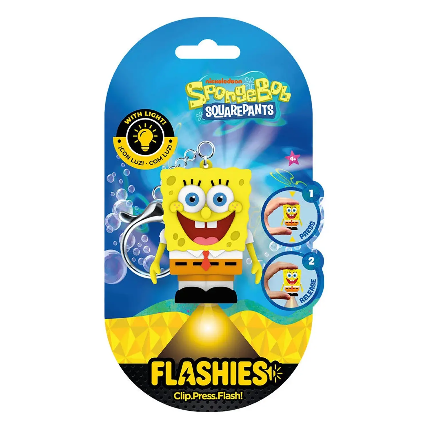 SpongeBob Flashies Portachiavi 3D con Torcia LED - gadget