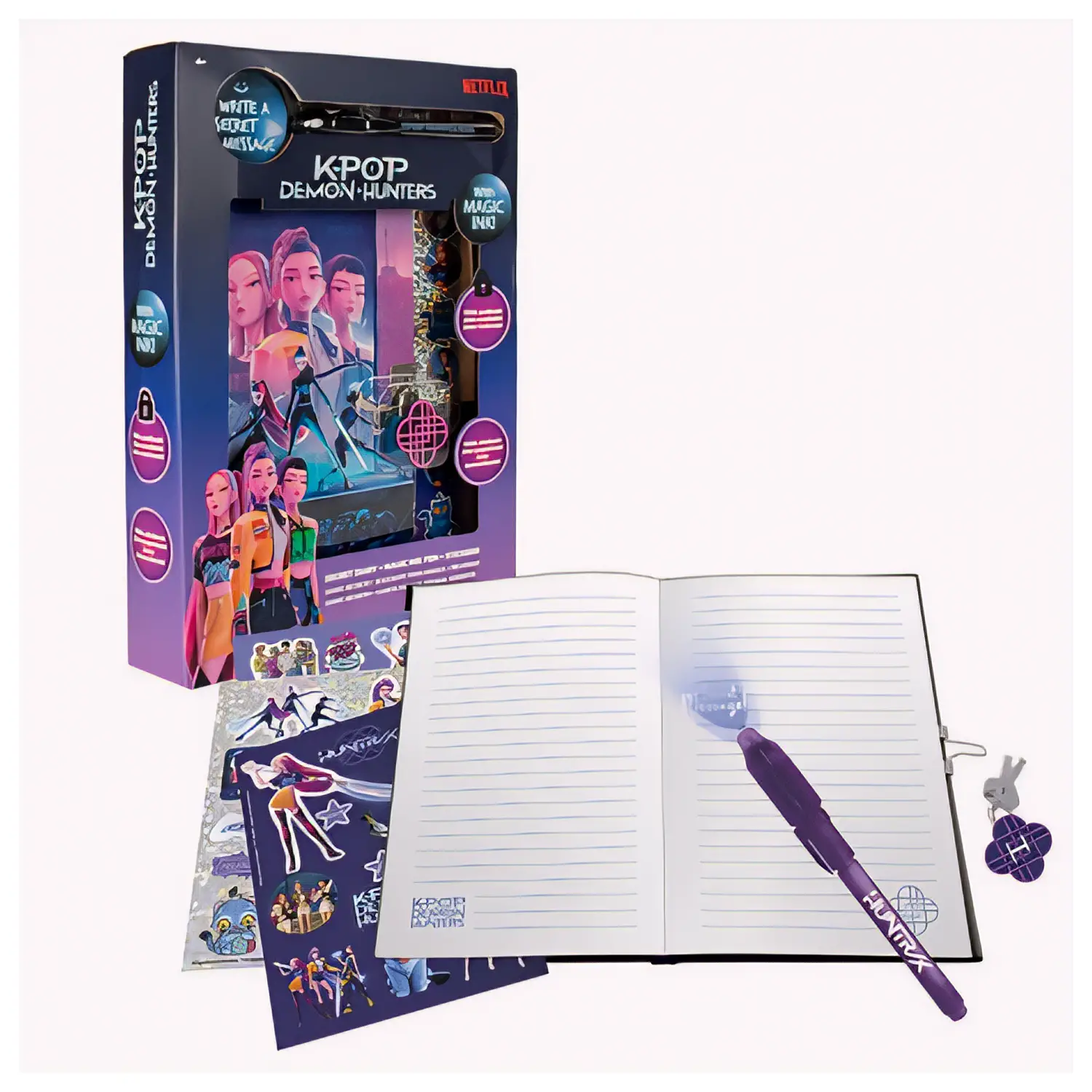 K-Pop Demon Hunters Diario Segreto con Penna Magica - gadget
