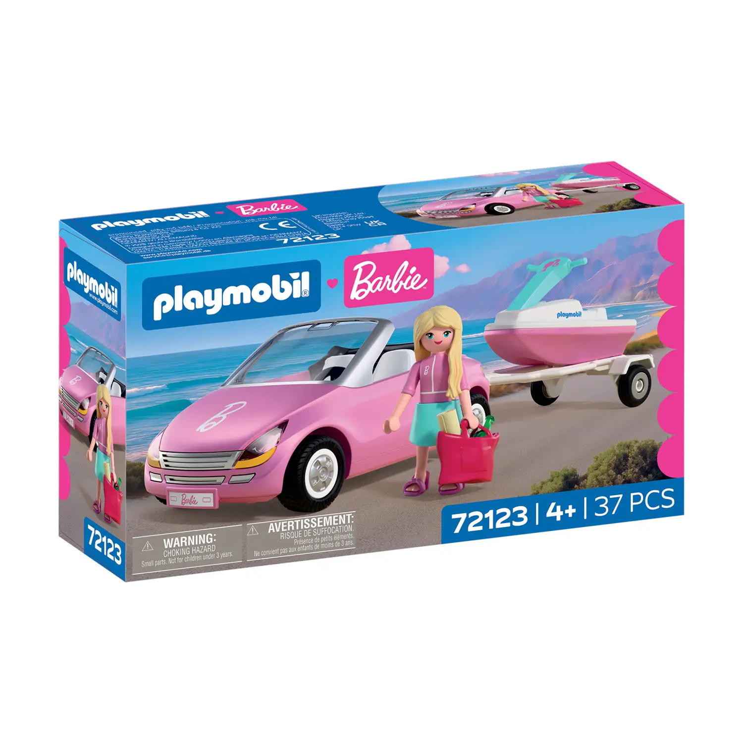 Playmobil 72123 x Barbie Cabriolet con Moto d'Acqua e Accessori - playmobil