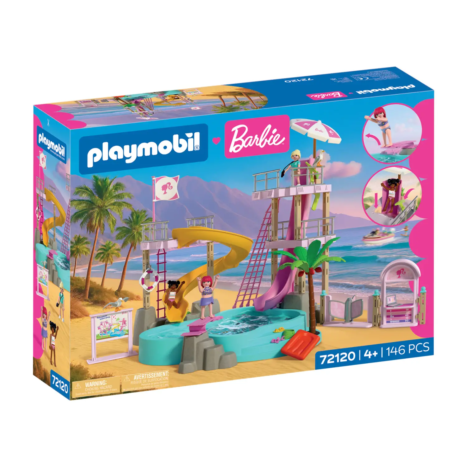 Playmobil 72120 x Barbie Parco Acquatico con Barbie, Nikki e Daisy - playmobil