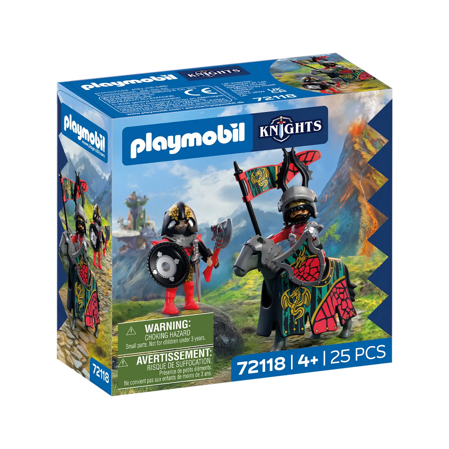 Playmobil 72118 Comandante dei Cavalieri del Drago con Cavallo - playmobil