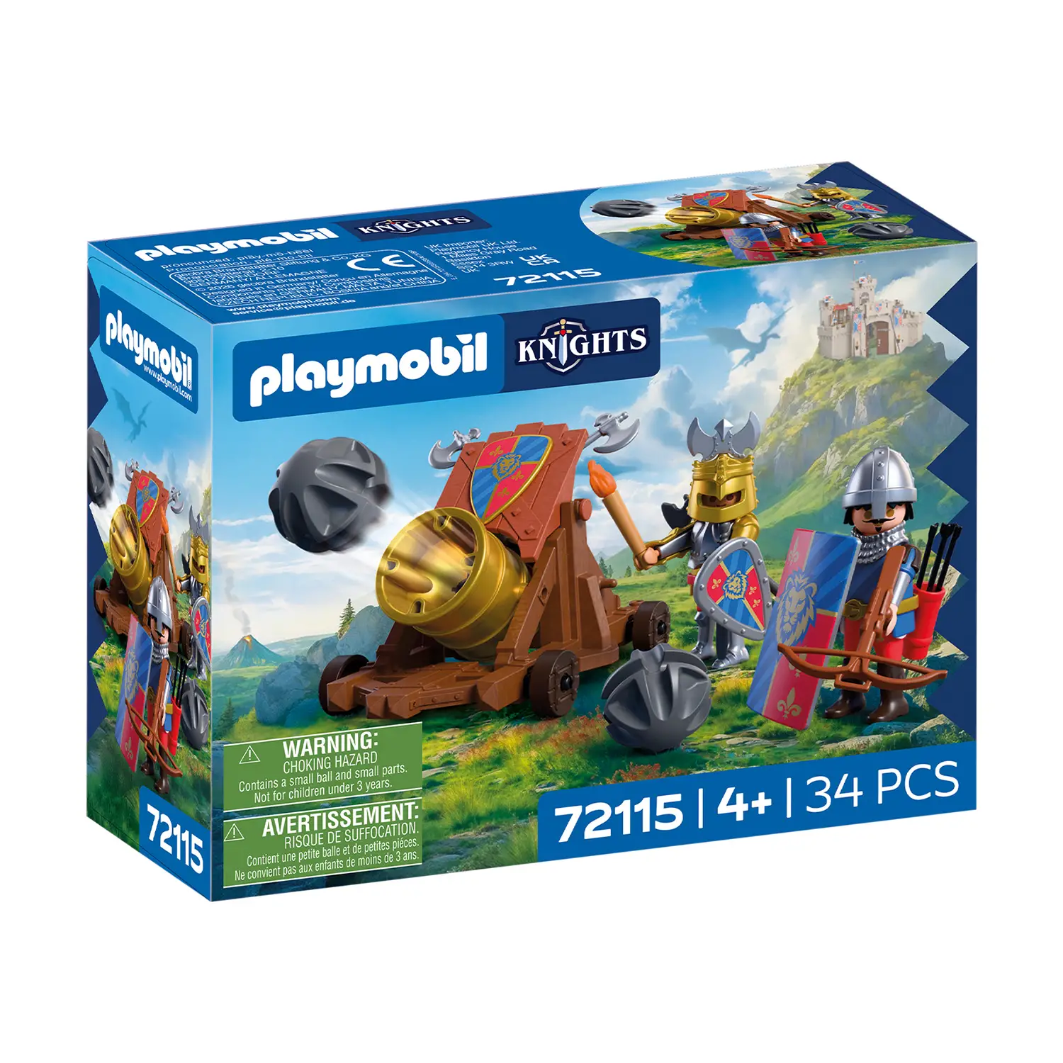 Playmobil 72115 Cavalieri del Leone Armati con Cannone e Accessori - playmobil