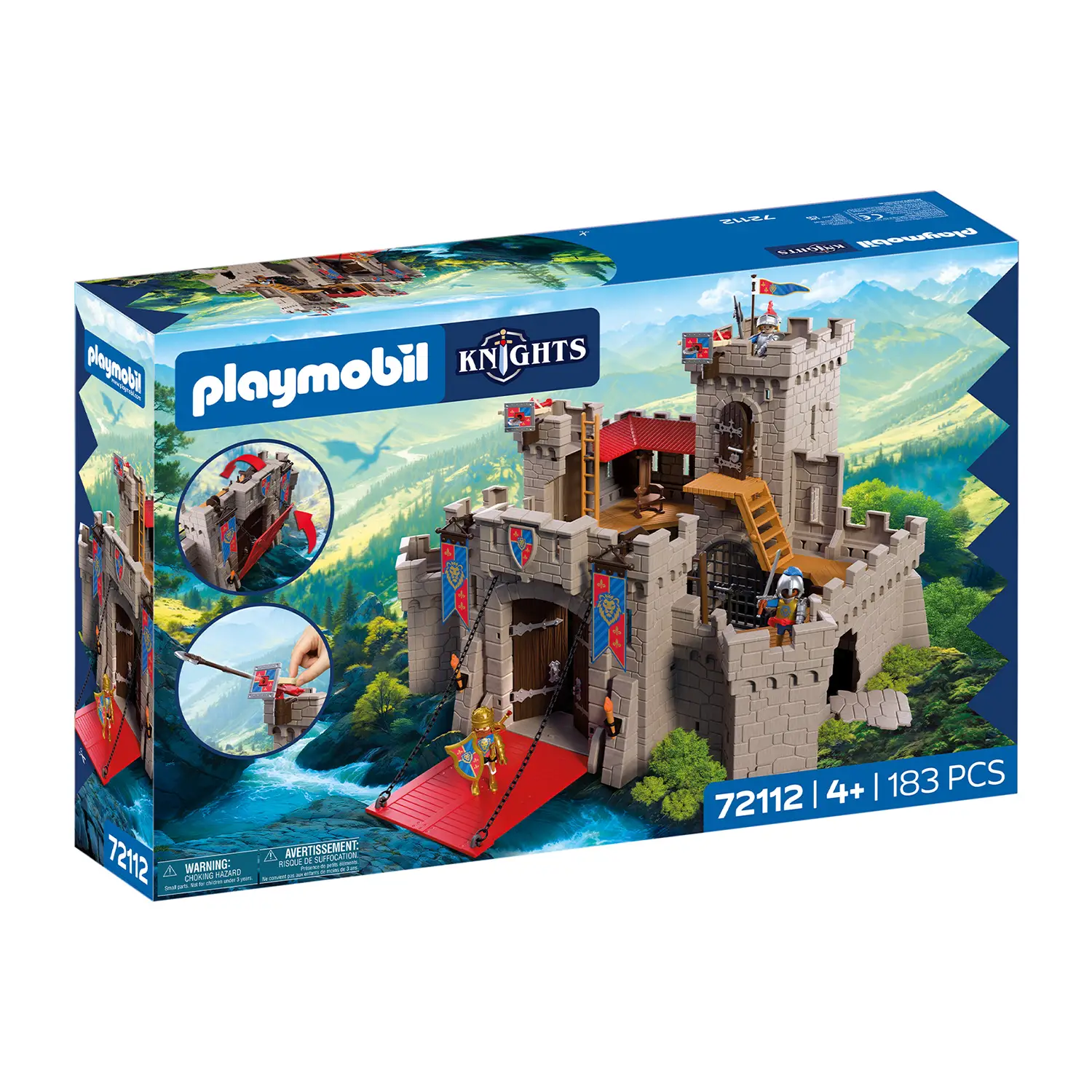 Playmobil 72112 Castello dei Cavalieri del Leone con 3 Cavalieri e Cannoni - playmobil