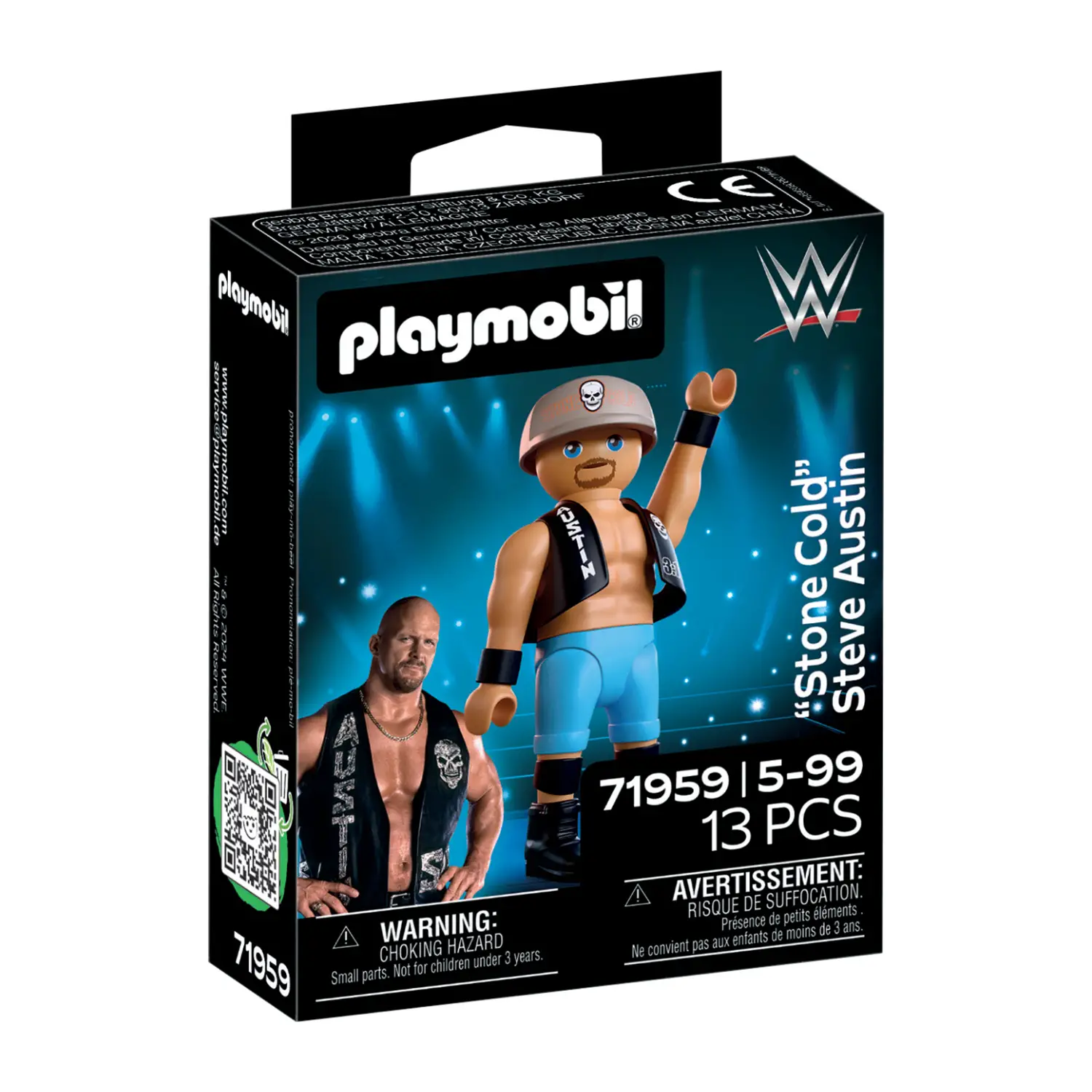 Playmobil 71959 WWE Stone Cold Steve Austin con Accessori Rimovibili - playmobil