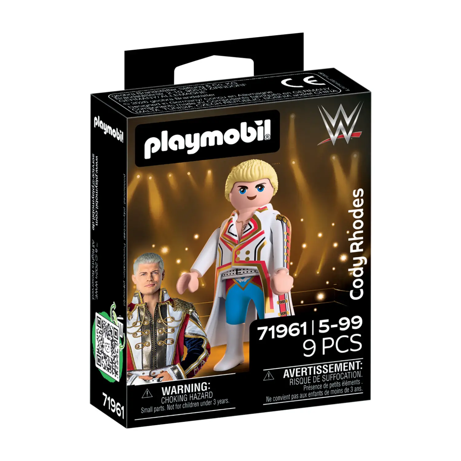 Playmobil 71961 WWE Cody Rhodes con Piastra di Supporto - playmobil
