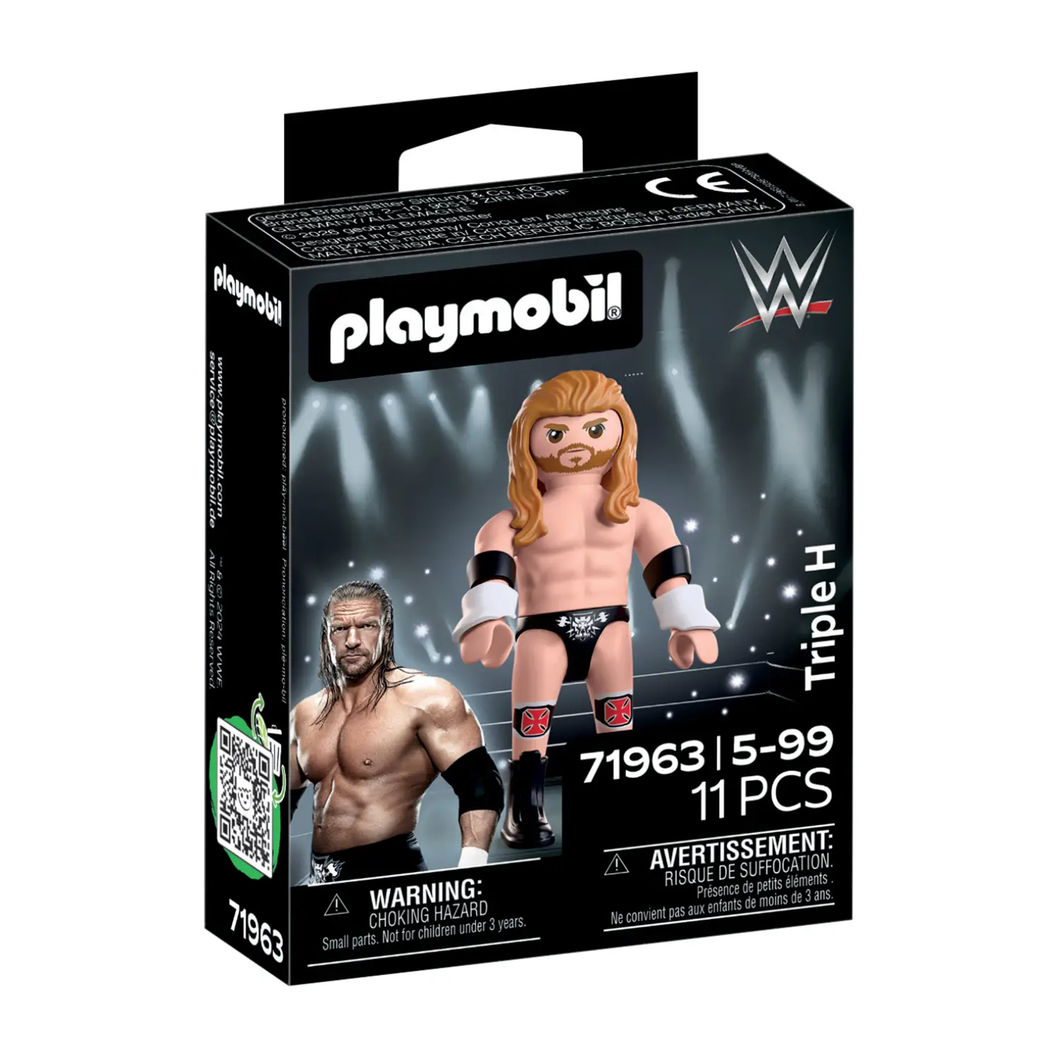 Playmobil 71963 WWE Triple H con Accessori Rimovibili e Supporto - playmobil
