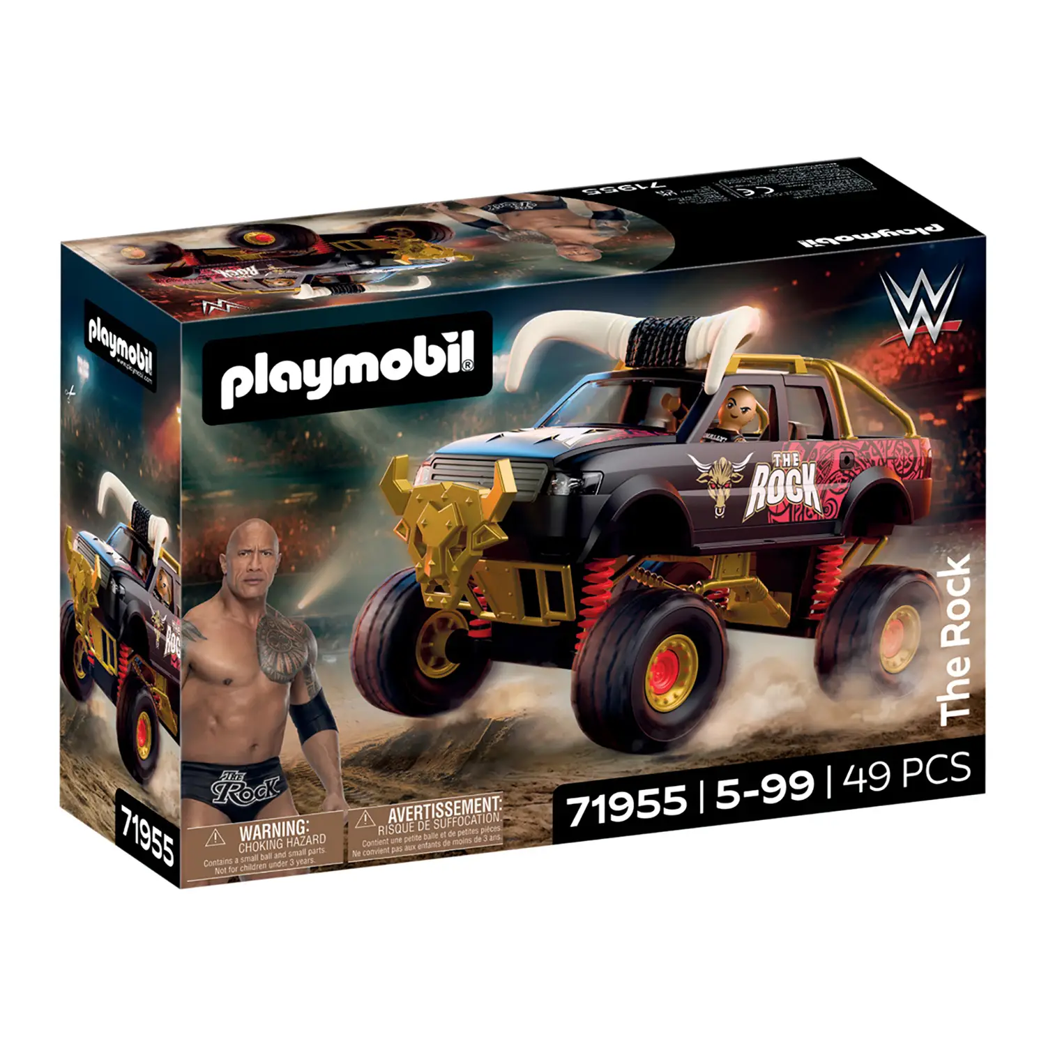 Playmobil 71955 WWE The Rock Monster Truck con Personaggio e Accessori - playmobil