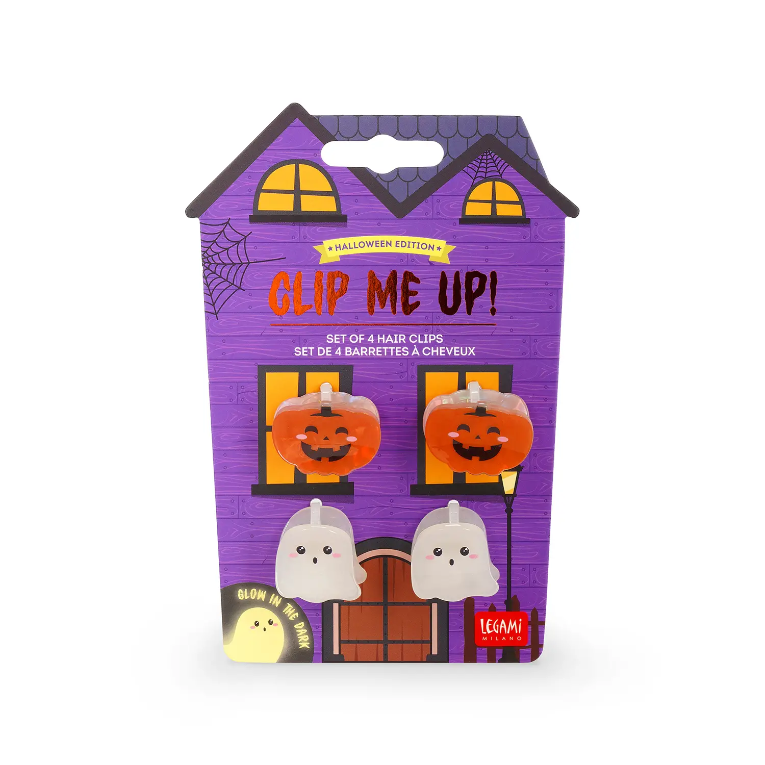 Legami - Clip Me Up! Set Di 4 Mini Mollette Per Capelli Tema Halloween - legami