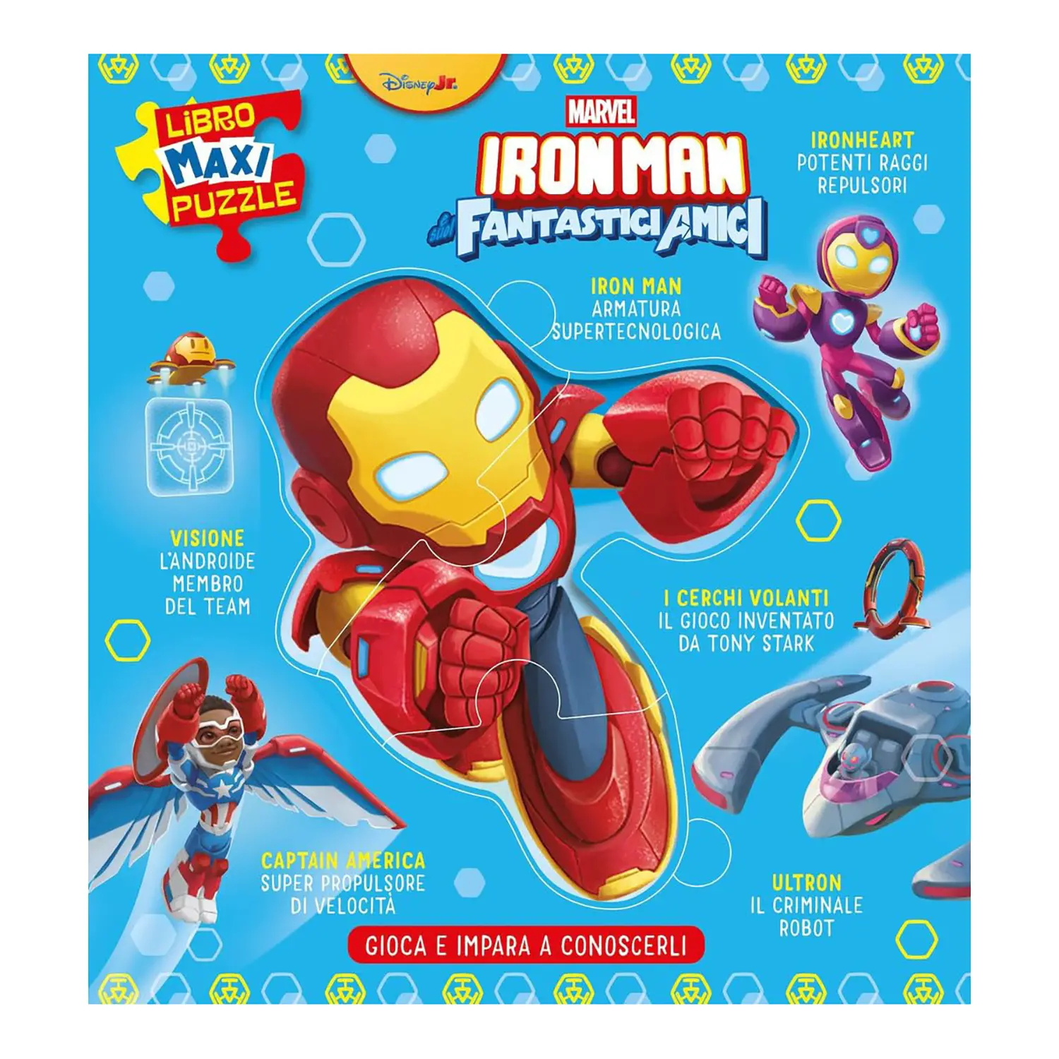 Iron Man - Libro Maxi Puzzle Marvel - Prima biblioteca