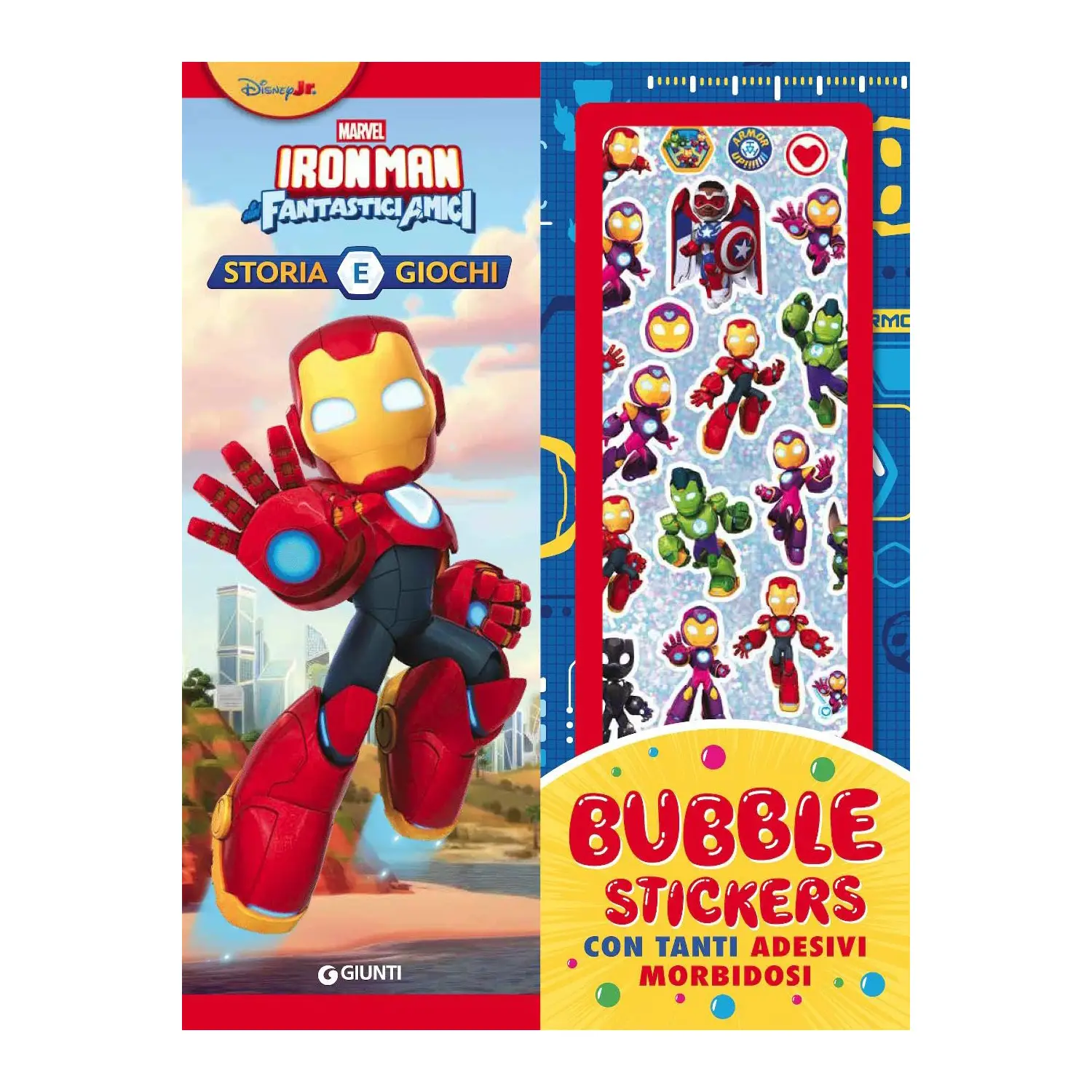 Libro con Bubble Stickers - Iron Man - Prima biblioteca