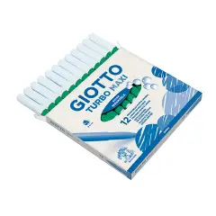 Pennarelli Turbo Maxi Giotto - 12 Pezzi • Verde