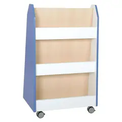Libreria Bifacciale Quadro Blu per Scuola dell’Infanzia – Mobile Porta Libri a Doppia Faccia