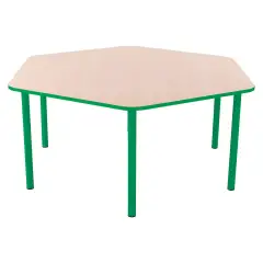 Tavolo Per La Scuola Dell' InfanziaBambino Esagonale Mis.2 Verde