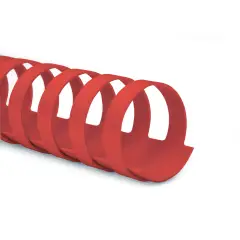 Dorsi Spirale Plastici Diametro 19mm. 100 Pezzi Rosso