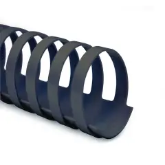 Dorsi Spirale Plastici Diametro 45mm. Ovale 50 Pezzi Nero