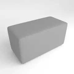 Pouf Ecopelle Ignifugo 2 Posti H 40 Grigio Per Un Ambiente Scolastico Innovativo