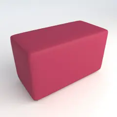 Pouf Ecopelle Ignifugo 2 Posti H 46 Fucsia Per Un Ambiente Scolastico Innovativo