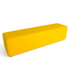 Pouf Ecopelle Ignifugo 4 Posti H 46 Giallo Perfetto Per Ambienti Scolastici Innovativi