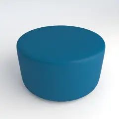 Pouf Ecopelle Ignifugo Tondo H 40 Azzurro Per Ambienti Scolastici Innovativi