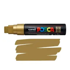 Pennarello Uni Posca Punta Scalpello Extra Large 15 mm - Oro