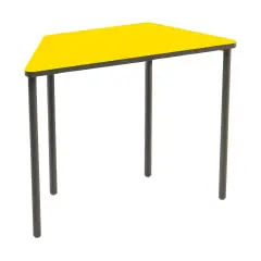 Banco Trapezio Modulare Scuola Secondaria – Top Giallo | Altezza 70 cm